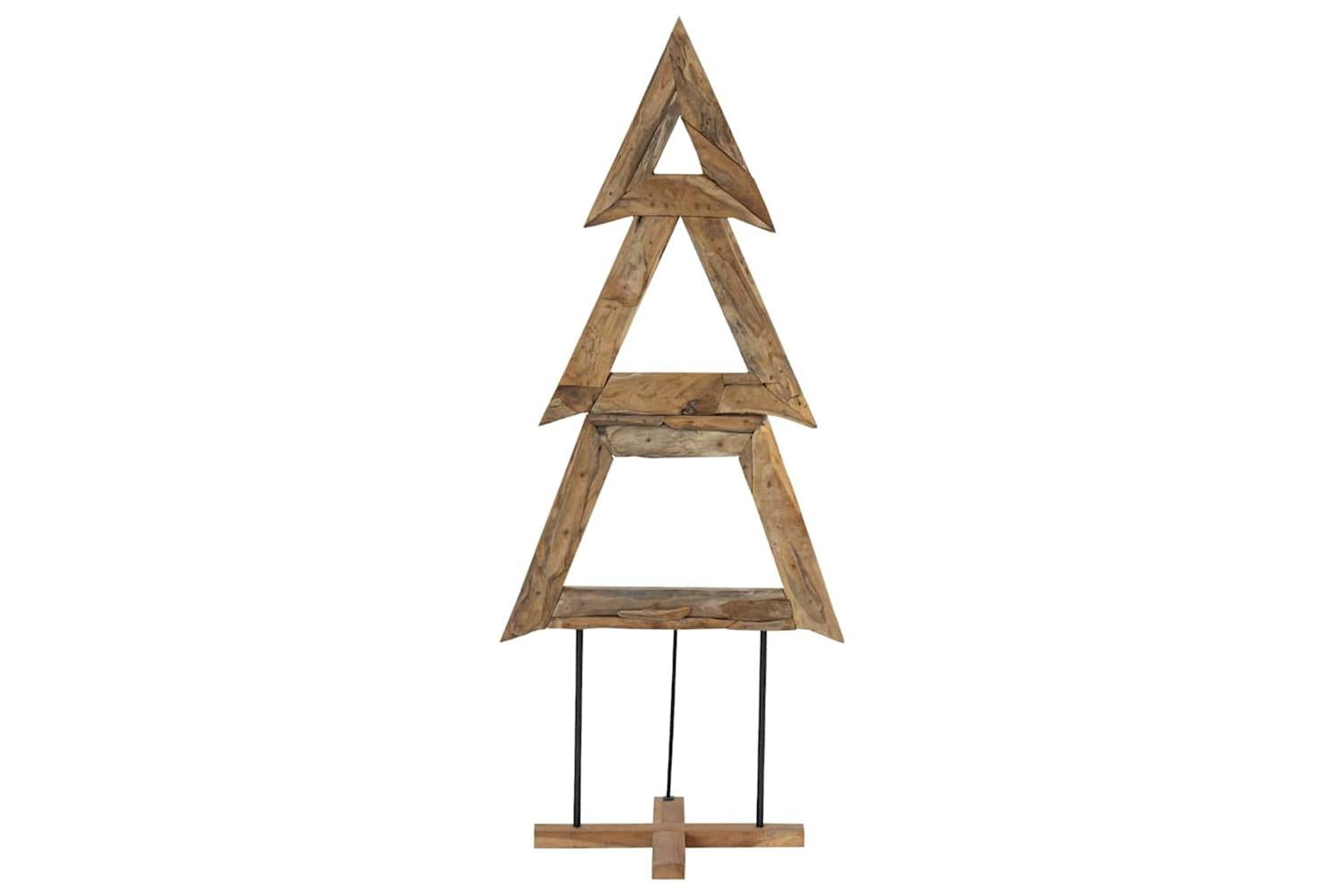 Vidaxl Christmas Tree With Stand Brown 180 Cm Solid Teak Wood-5