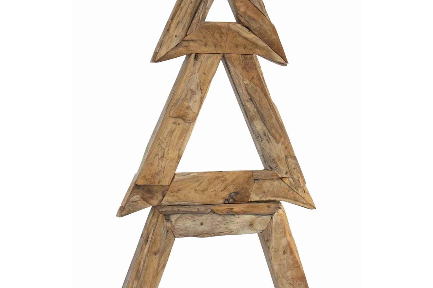 Vidaxl Christmas Tree With Stand Brown 180 Cm Solid Teak Wood-9