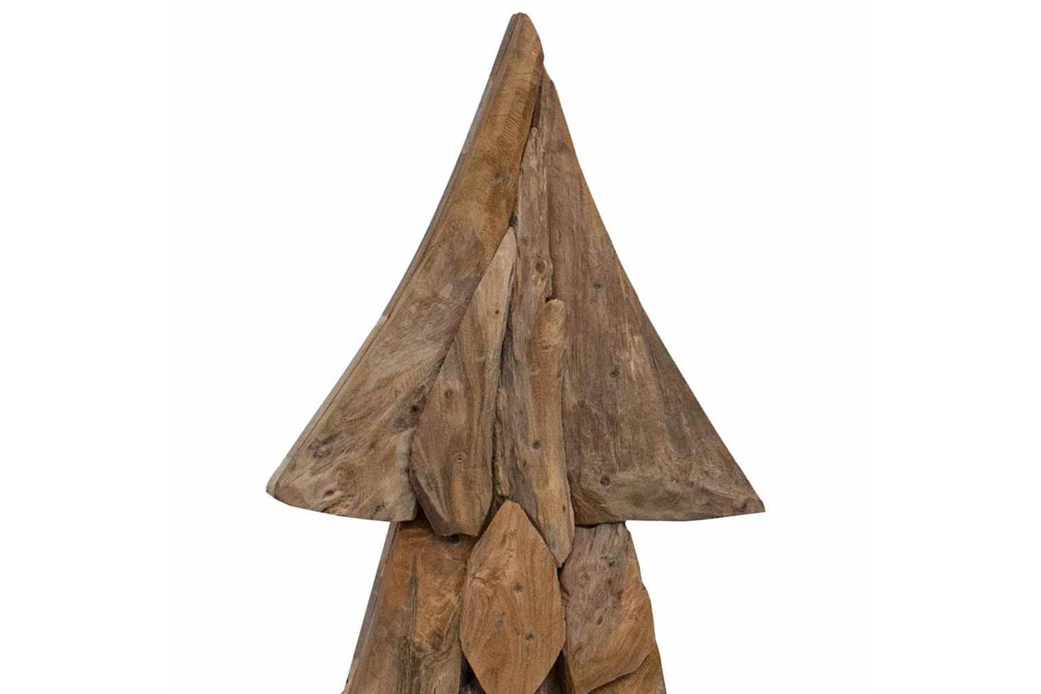Vidaxl Christmas Tree With Stand Brown 90 Cm Solid Teak Wood-7