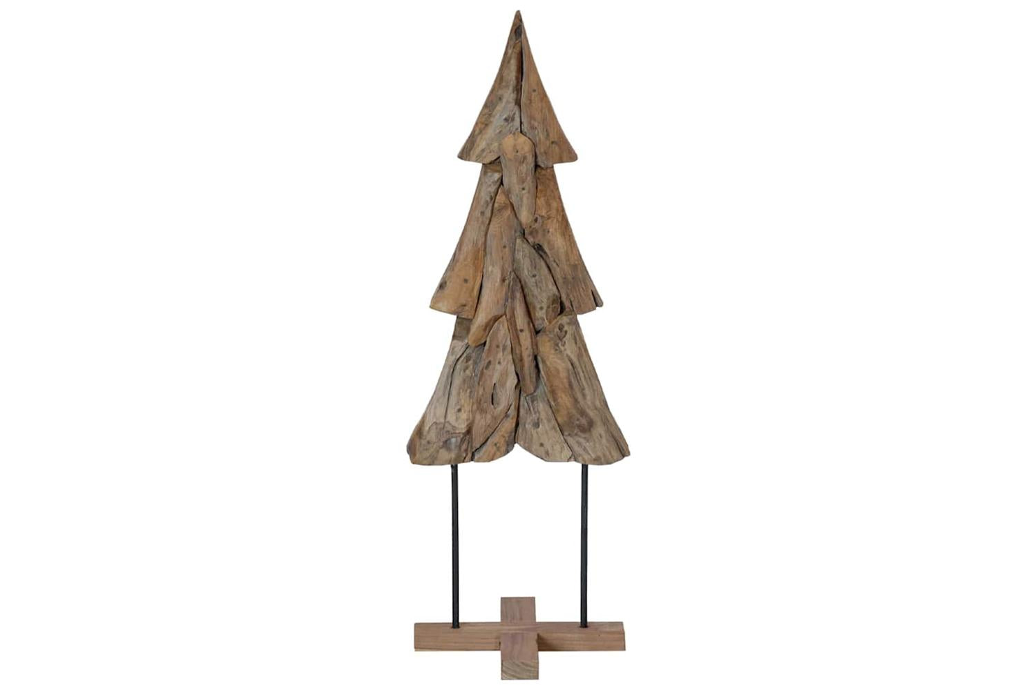 Vidaxl Christmas Tree With Stand Brown 120 Cm Solid Teak Wood-2