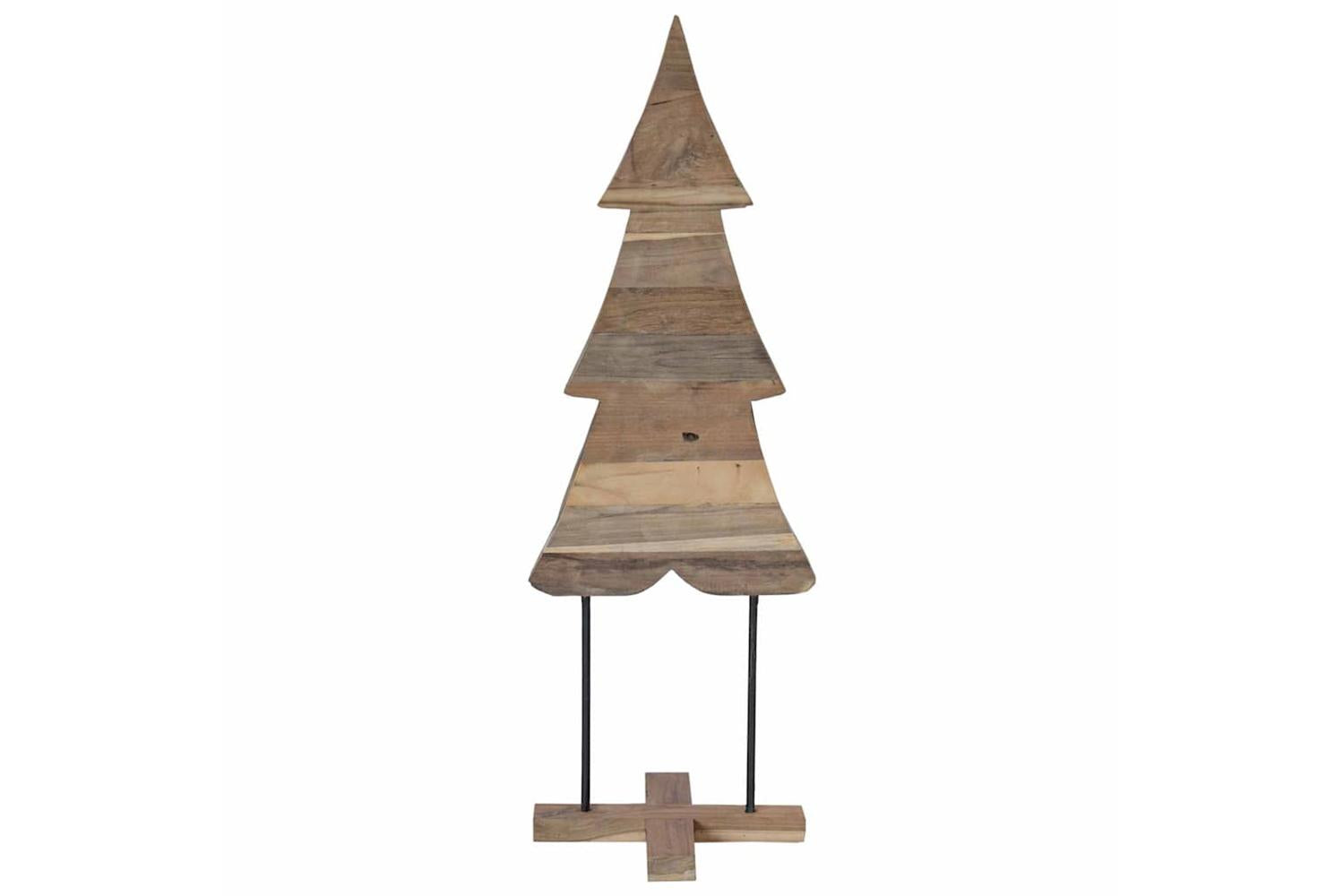 Vidaxl Christmas Tree With Stand Brown 120 Cm Solid Teak Wood-5