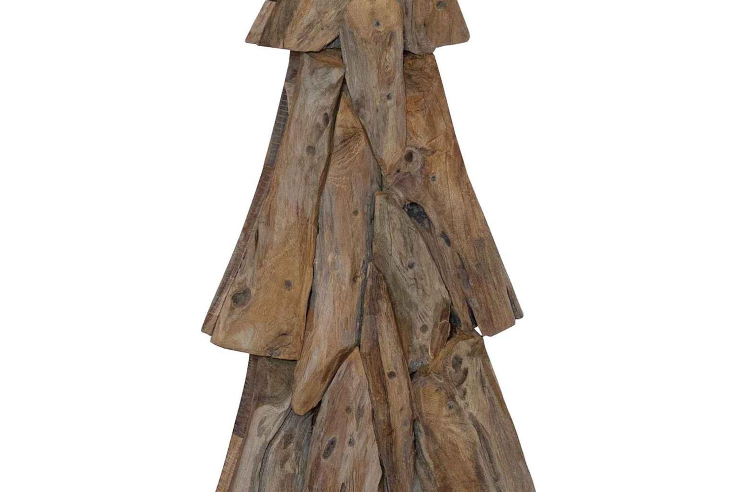 Vidaxl Christmas Tree With Stand Brown 120 Cm Solid Teak Wood-8