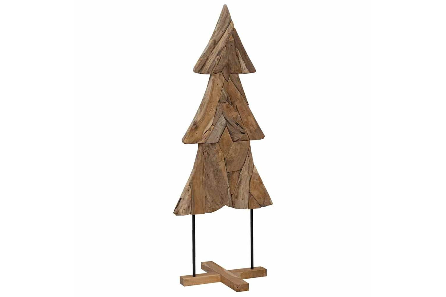Vidaxl Christmas Tree With Stand Brown 150 Cm Solid Teak Wood