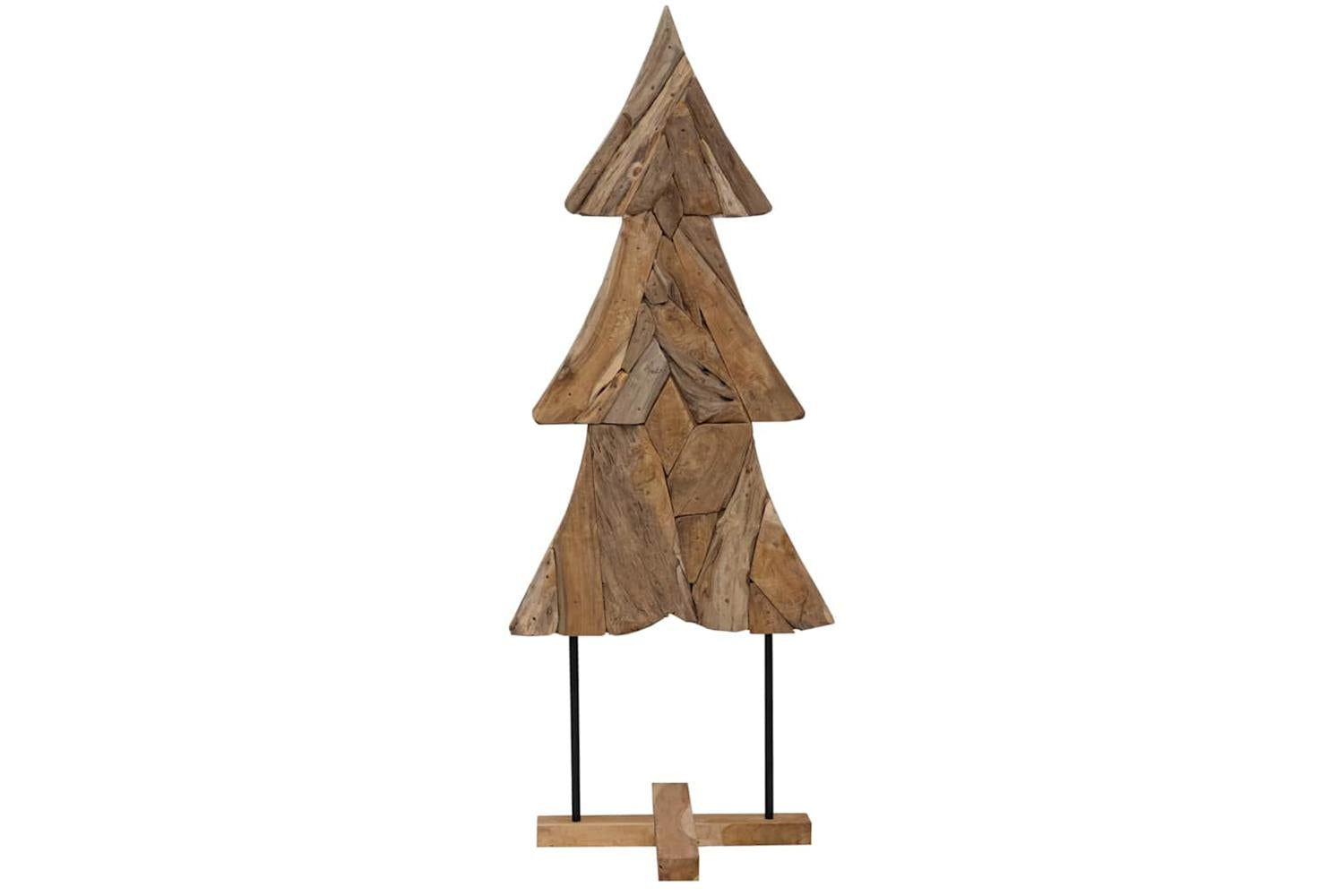 Vidaxl Christmas Tree With Stand Brown 150 Cm Solid Teak Wood-4