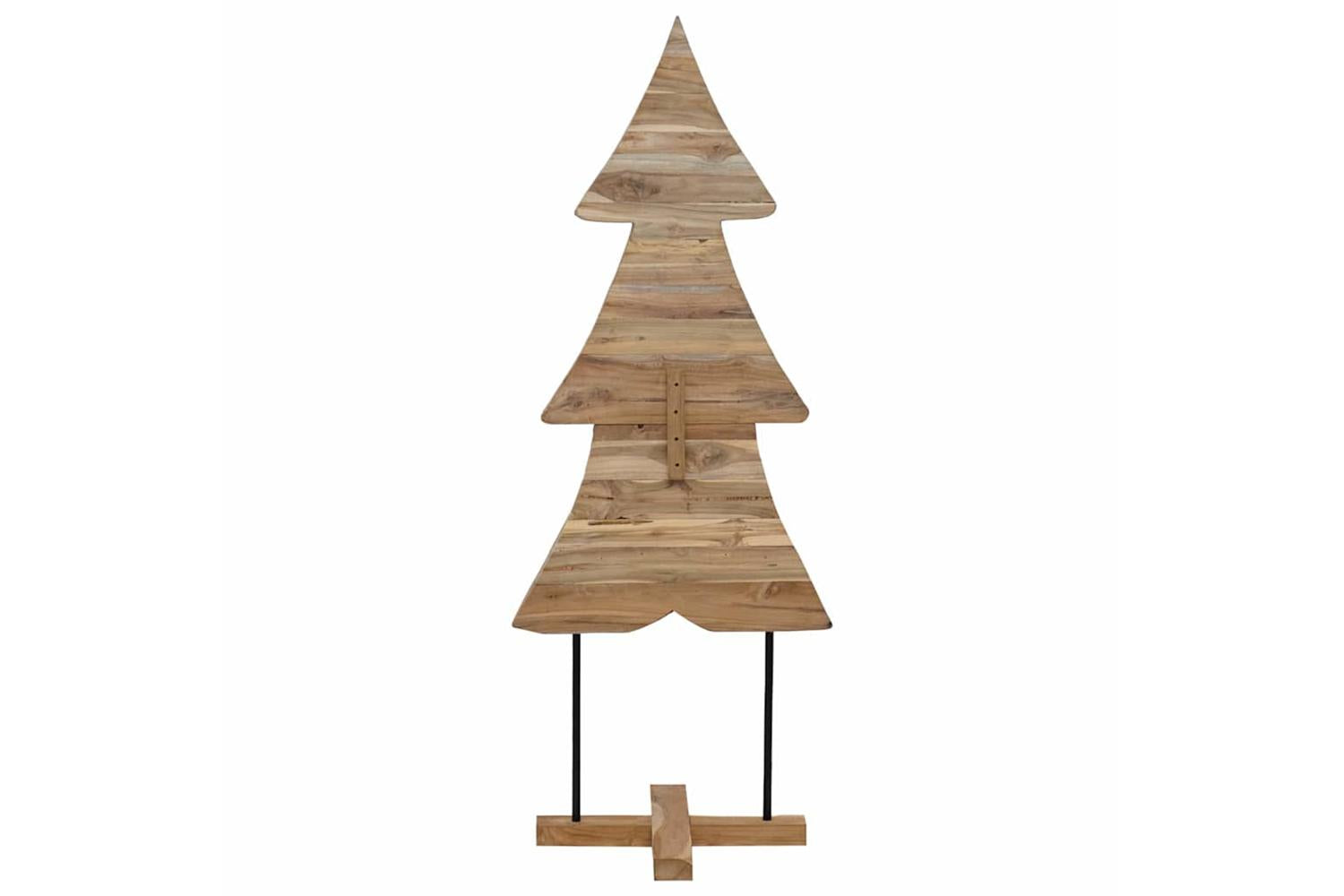 Vidaxl Christmas Tree With Stand Brown 150 Cm Solid Teak Wood-6