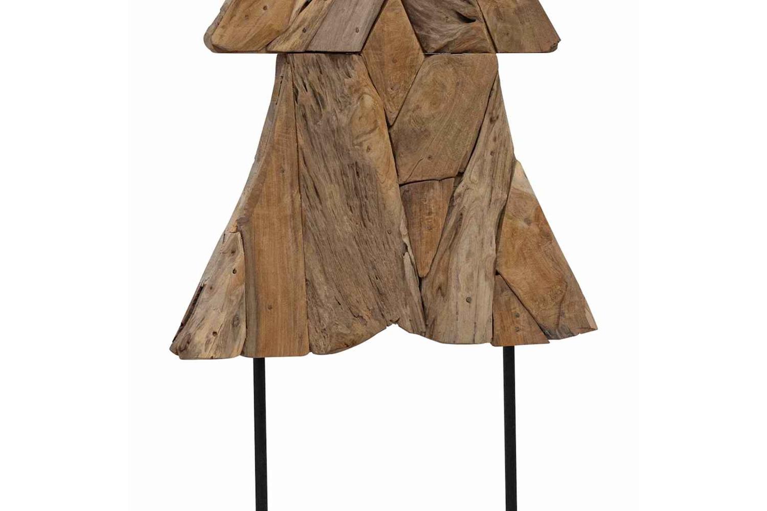 Vidaxl Christmas Tree With Stand Brown 150 Cm Solid Teak Wood-8
