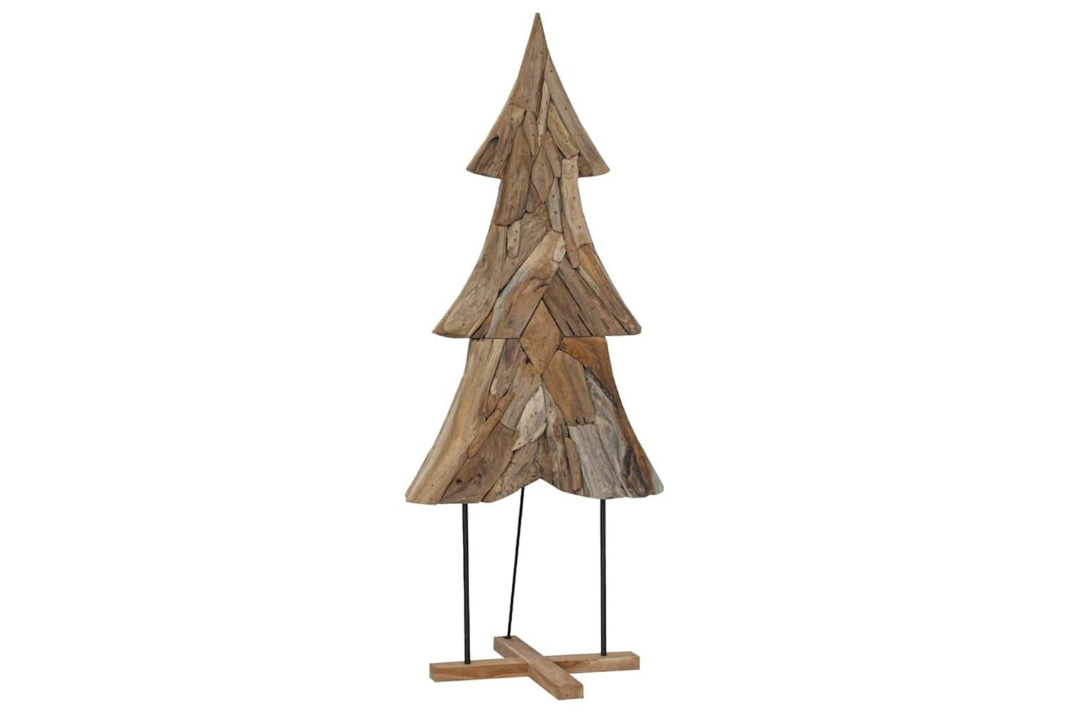 Vidaxl Christmas Tree With Stand Brown 180 Cm Solid Teak Wood-2