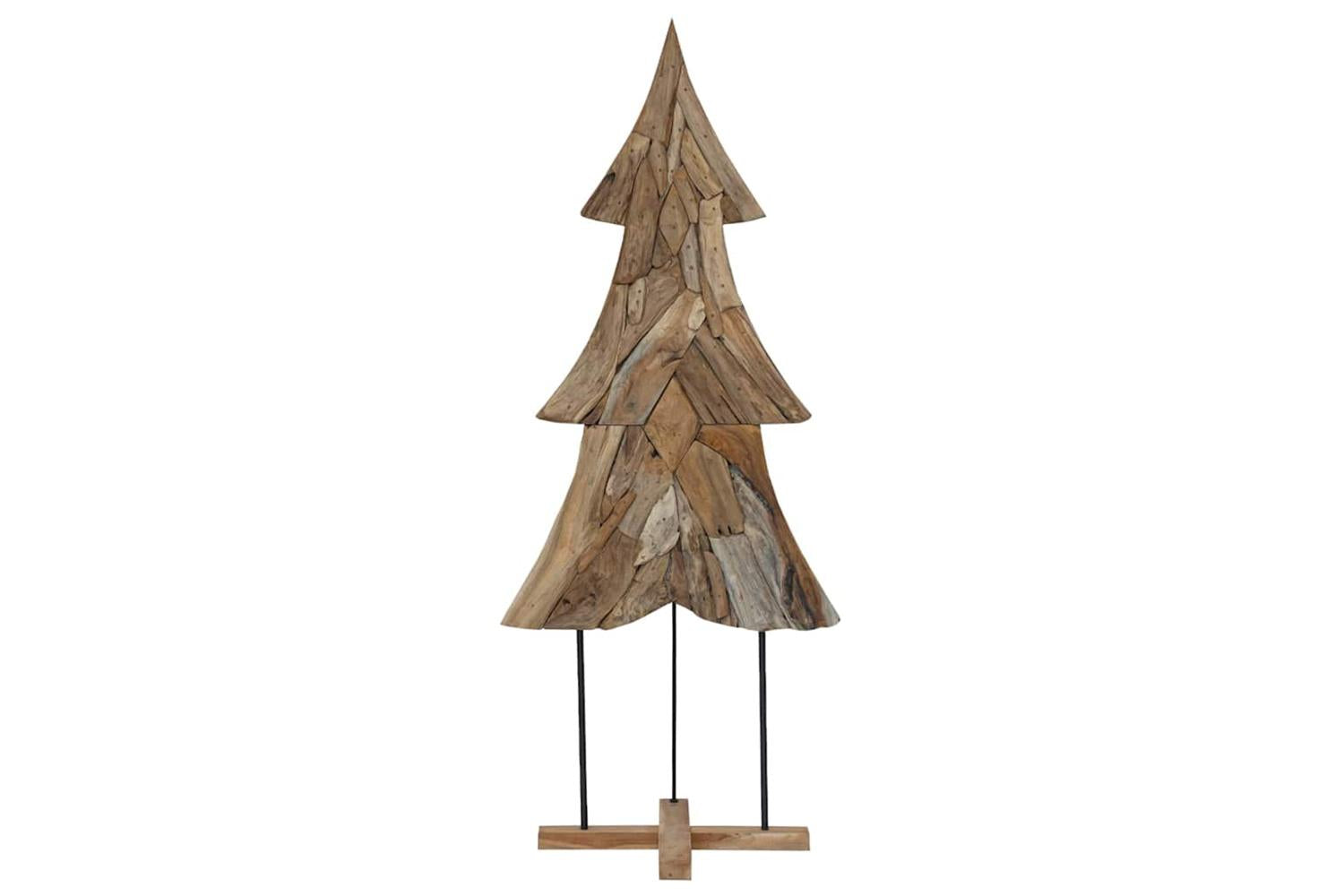 Vidaxl Christmas Tree With Stand Brown 180 Cm Solid Teak Wood-4
