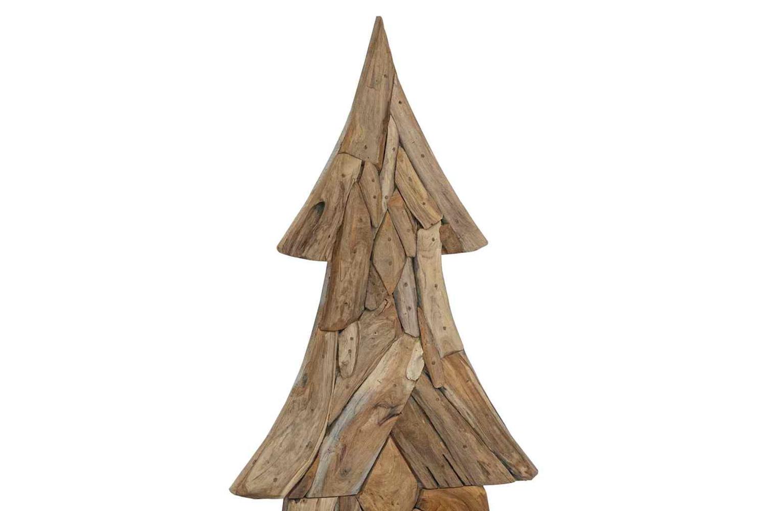 Vidaxl Christmas Tree With Stand Brown 180 Cm Solid Teak Wood-7