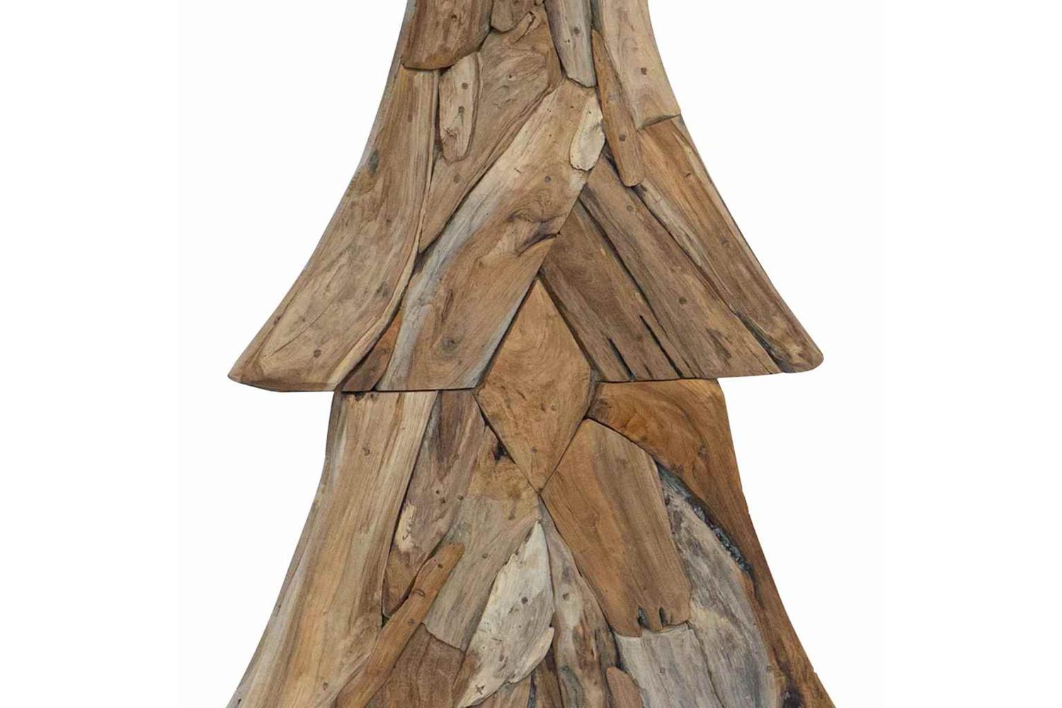 Vidaxl Christmas Tree With Stand Brown 180 Cm Solid Teak Wood-8