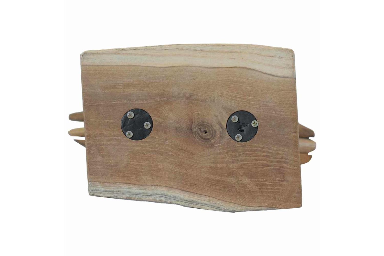 Vidaxl Christmas Star Brown 30 X 5 X 45 Cm Solid Teak Wood-10