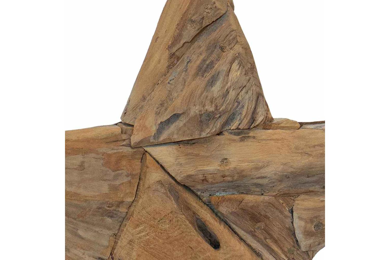 Vidaxl Christmas Star Brown 45 X 5 X 60 Cm Solid Teak Wood-8