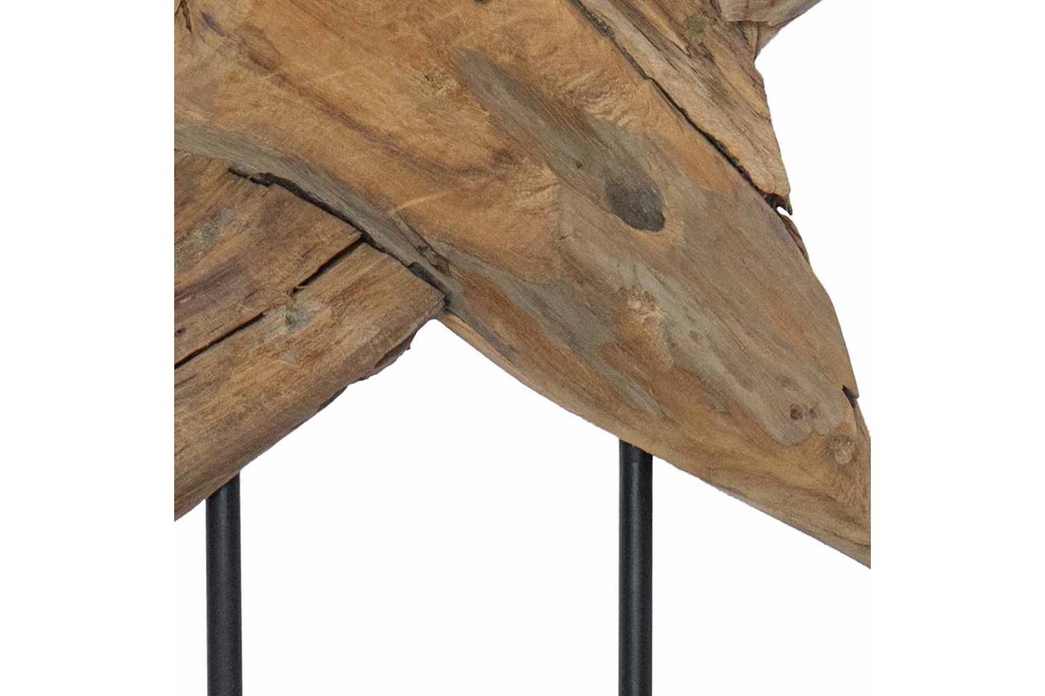Vidaxl Christmas Star Brown 45 X 5 X 60 Cm Solid Teak Wood-9