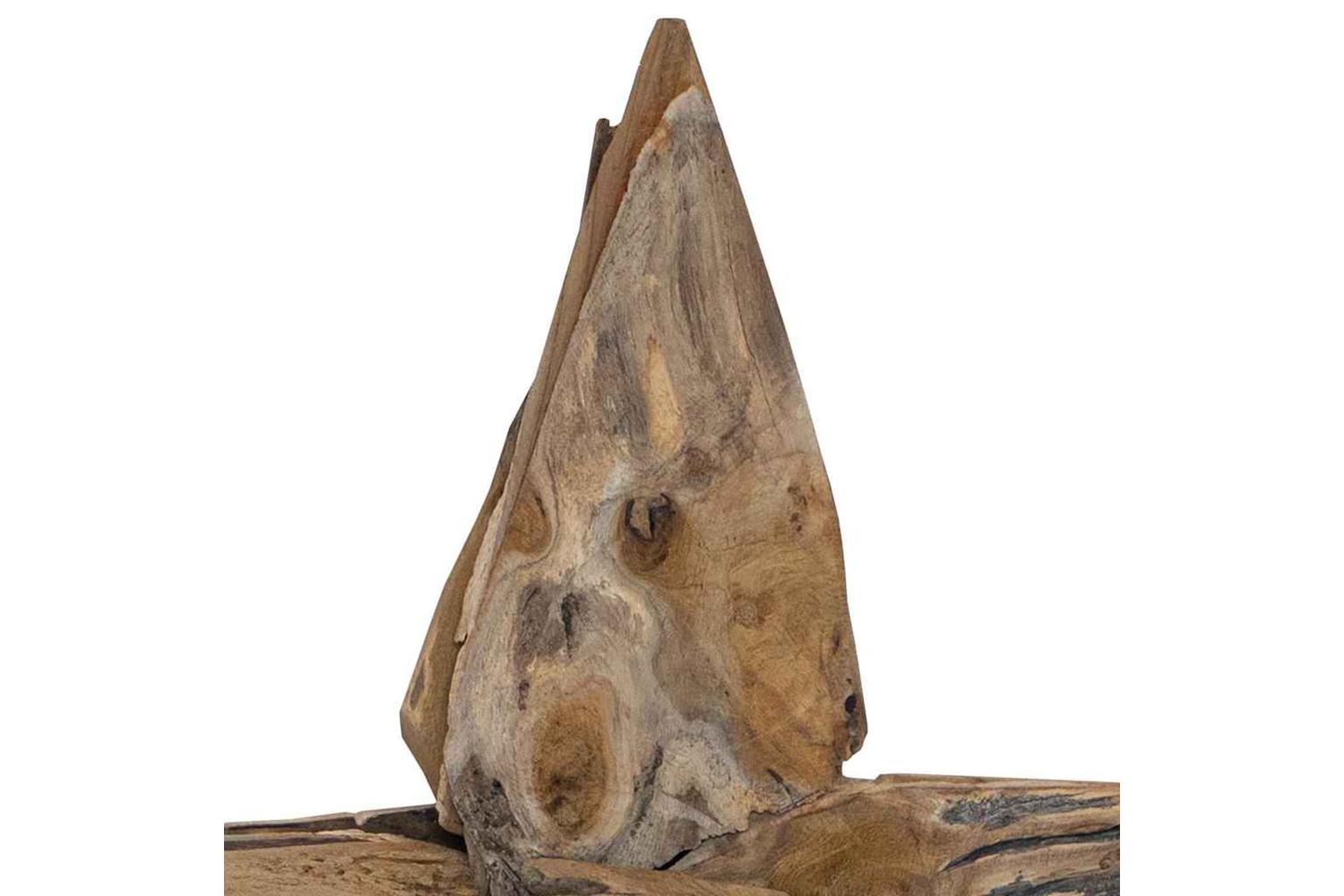 Vidaxl Christmas Star Brown 60 X 5 X 75 Cm Solid Teak Wood-7