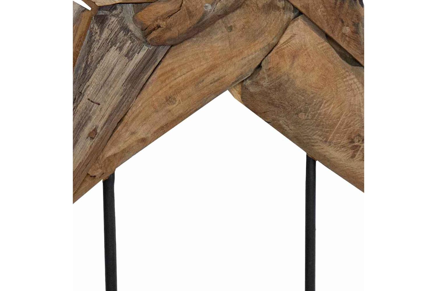 Vidaxl Christmas Star Brown 60 X 5 X 75 Cm Solid Teak Wood-9