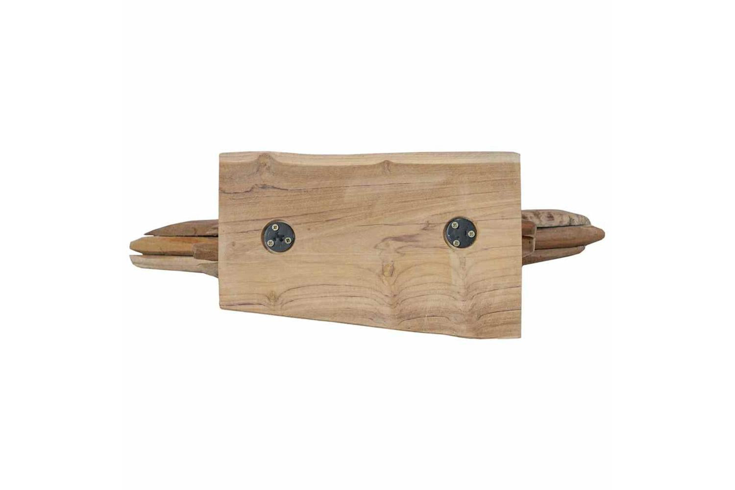 Vidaxl Christmas Star Brown 60 X 5 X 75 Cm Solid Teak Wood-10