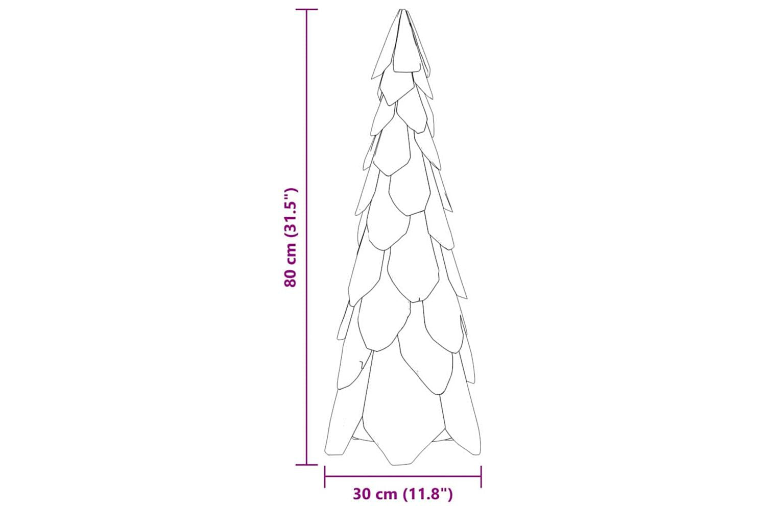 Vidaxl Christmas Tree With Stand Brown 80 Cm Solid Teak Wood-10