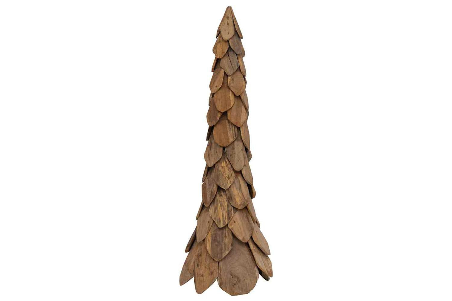 Vidaxl Christmas Tree With Stand Brown 110 Cm Solid Teak Wood