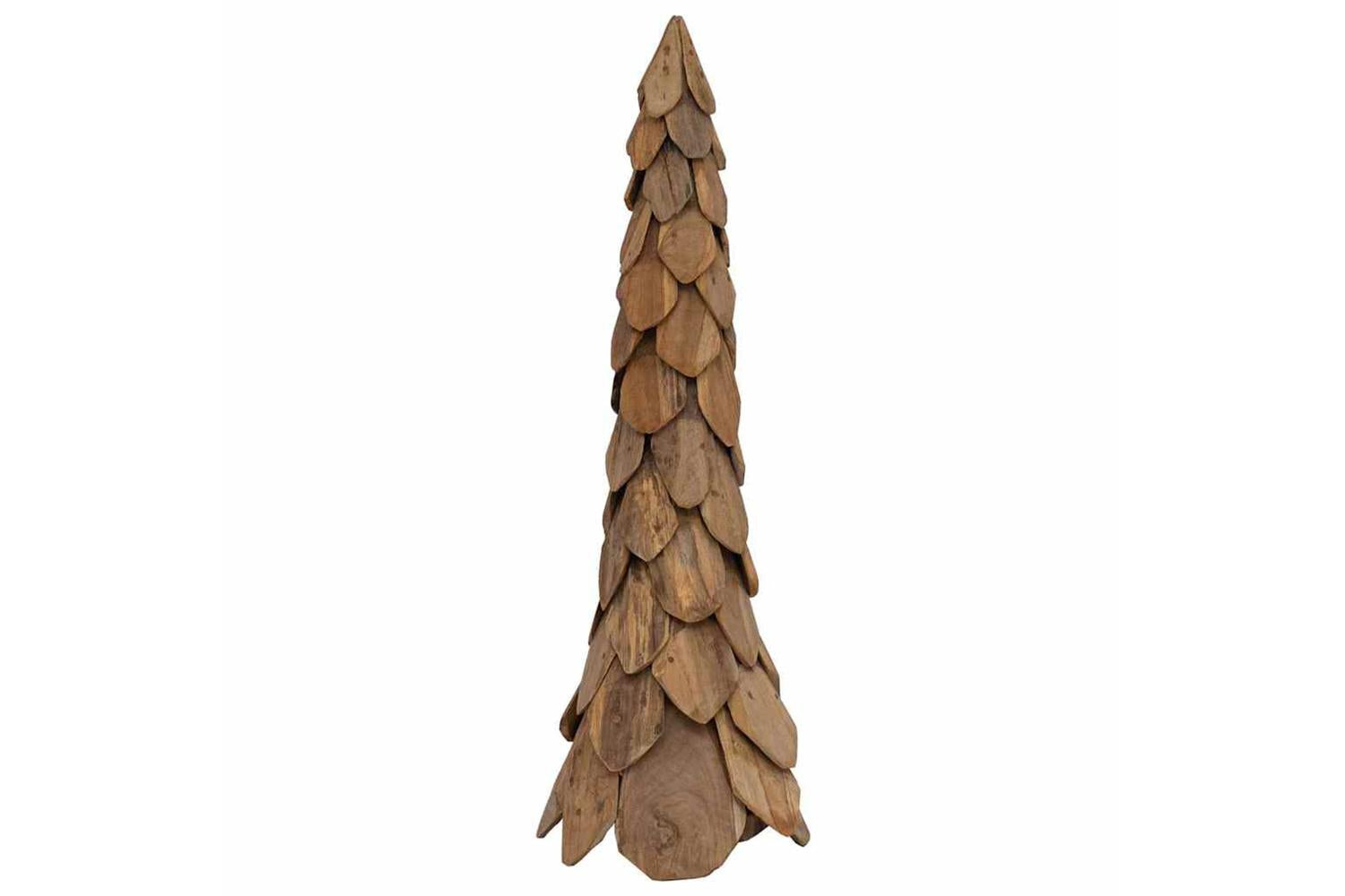 Vidaxl Christmas Tree With Stand Brown 110 Cm Solid Teak Wood-4