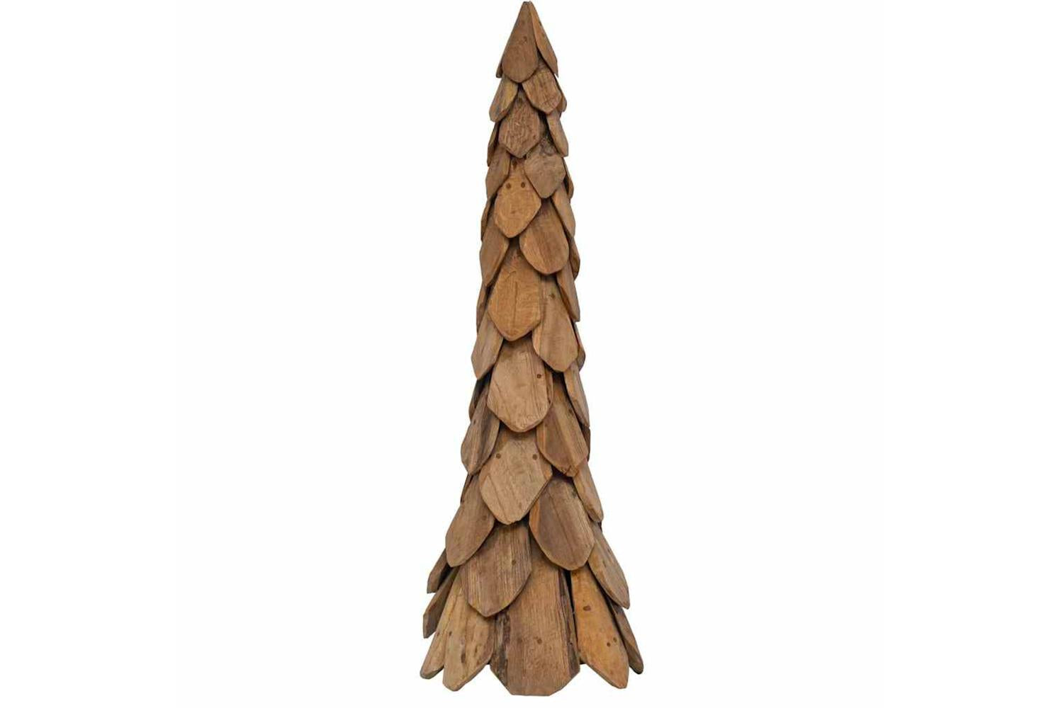 Vidaxl Christmas Tree With Stand Brown 110 Cm Solid Teak Wood-6