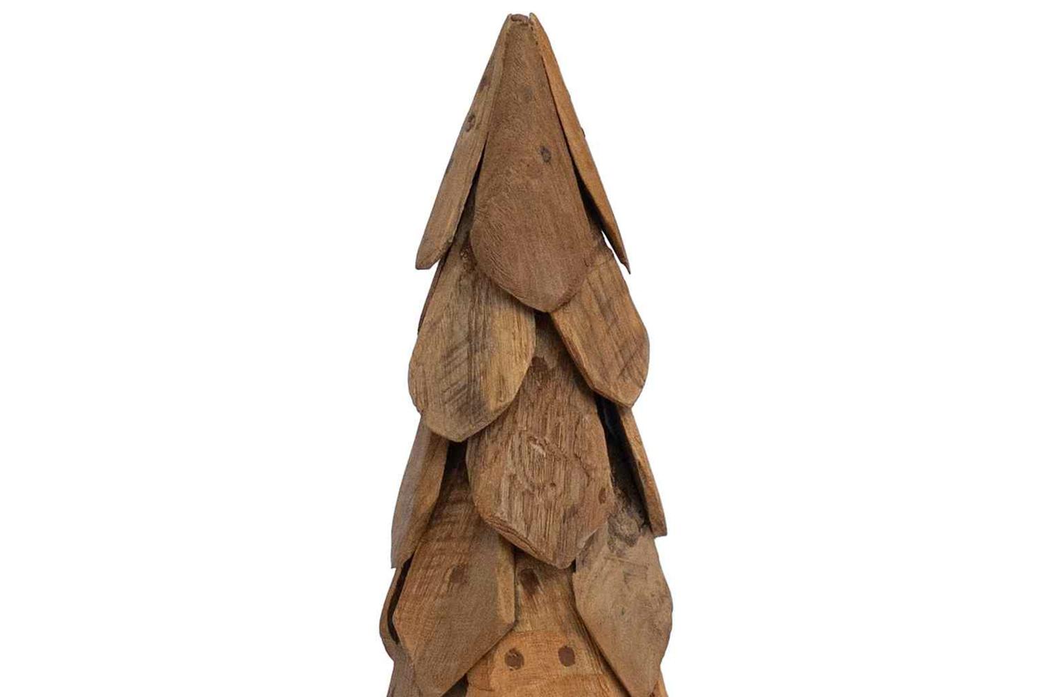 Vidaxl Christmas Tree With Stand Brown 110 Cm Solid Teak Wood-7