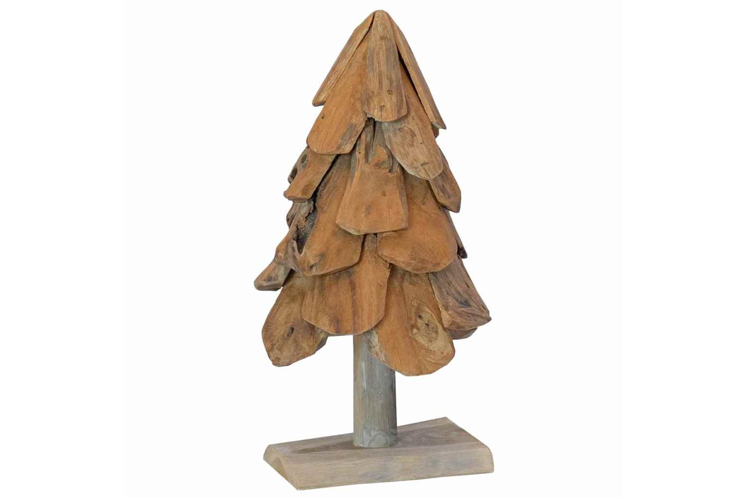Vidaxl Christmas Tree With Stand Brown 60 Cm Solid Teak Wood-2