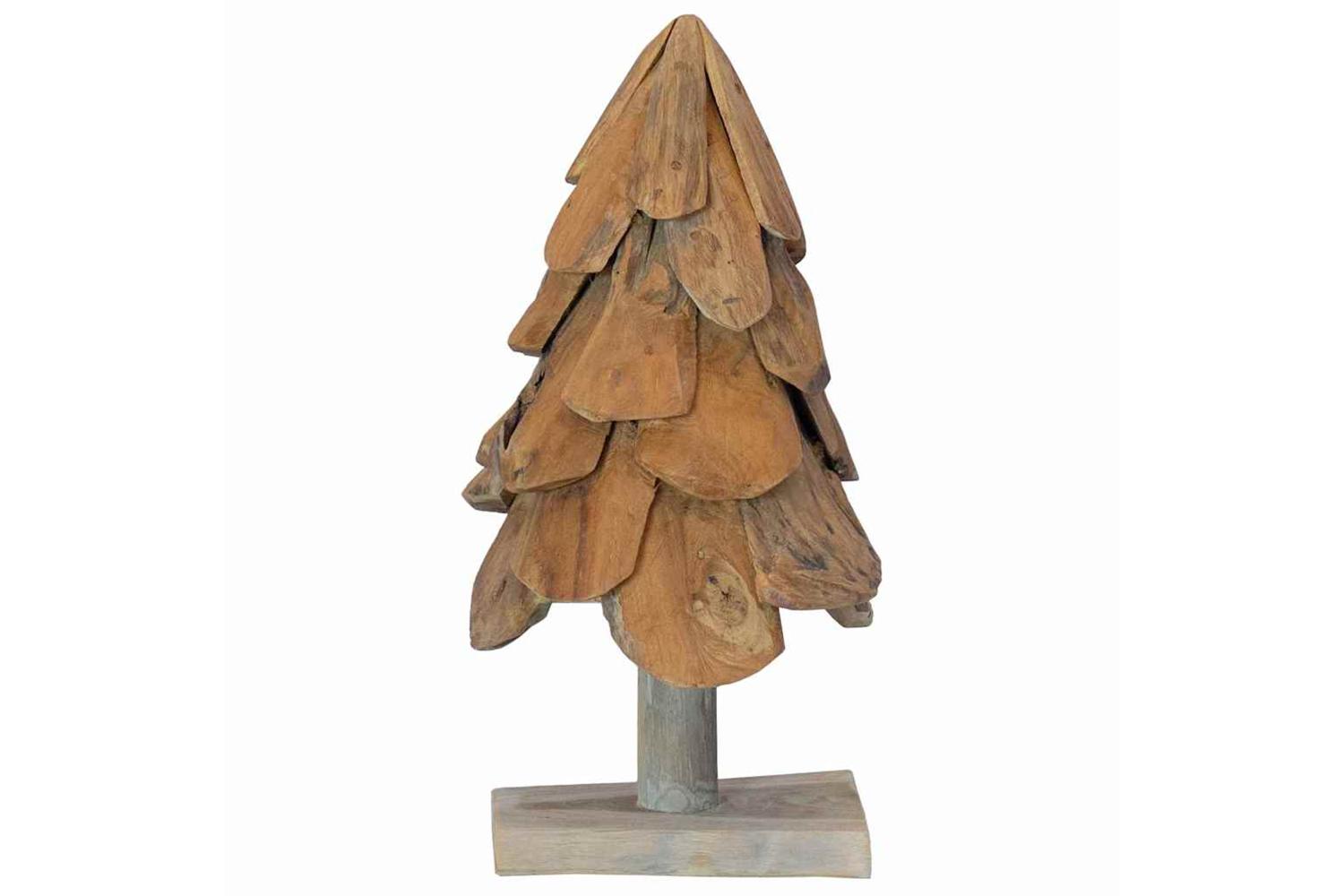Vidaxl Christmas Tree With Stand Brown 60 Cm Solid Teak Wood-4