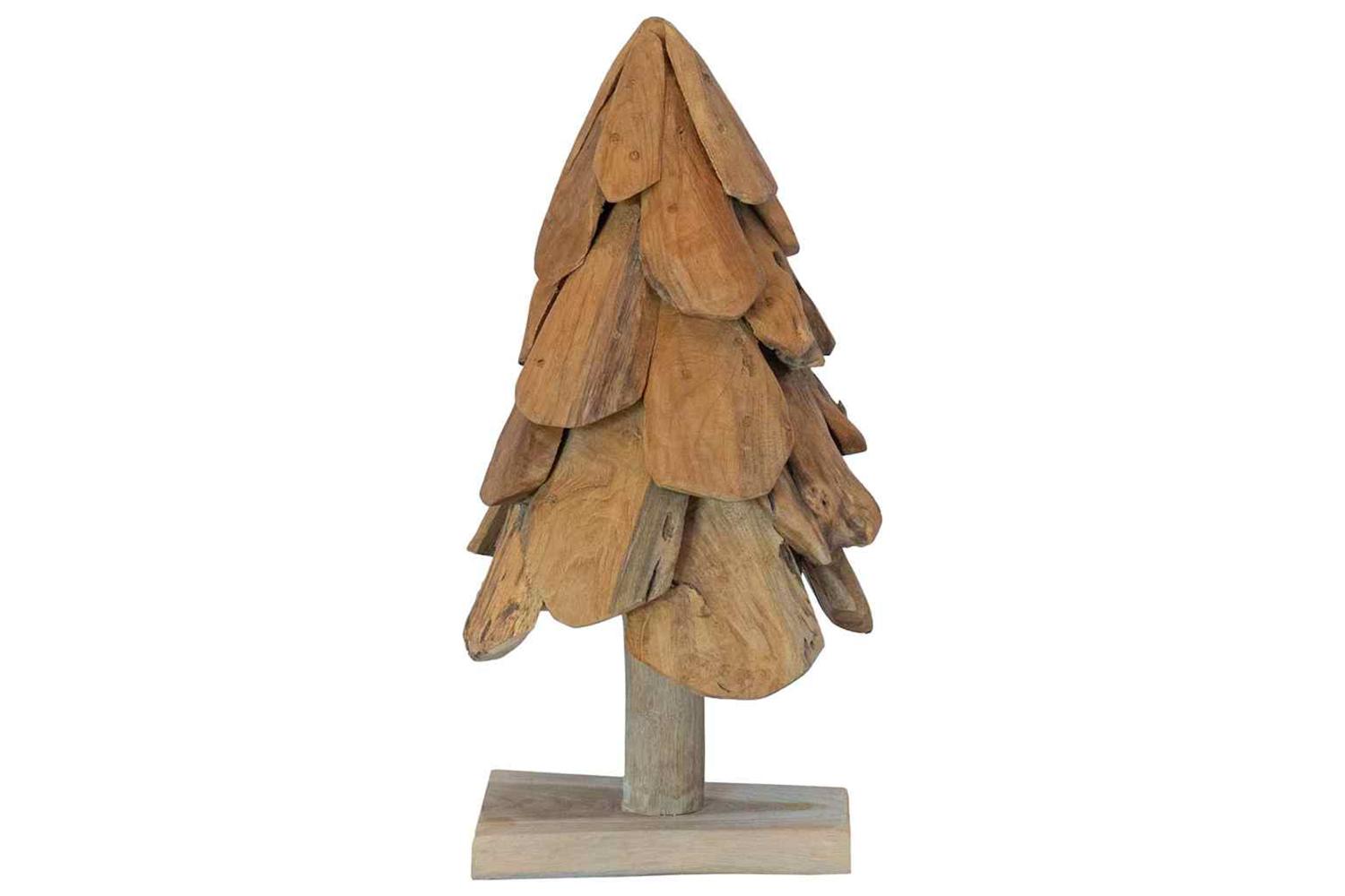 Vidaxl Christmas Tree With Stand Brown 60 Cm Solid Teak Wood-6