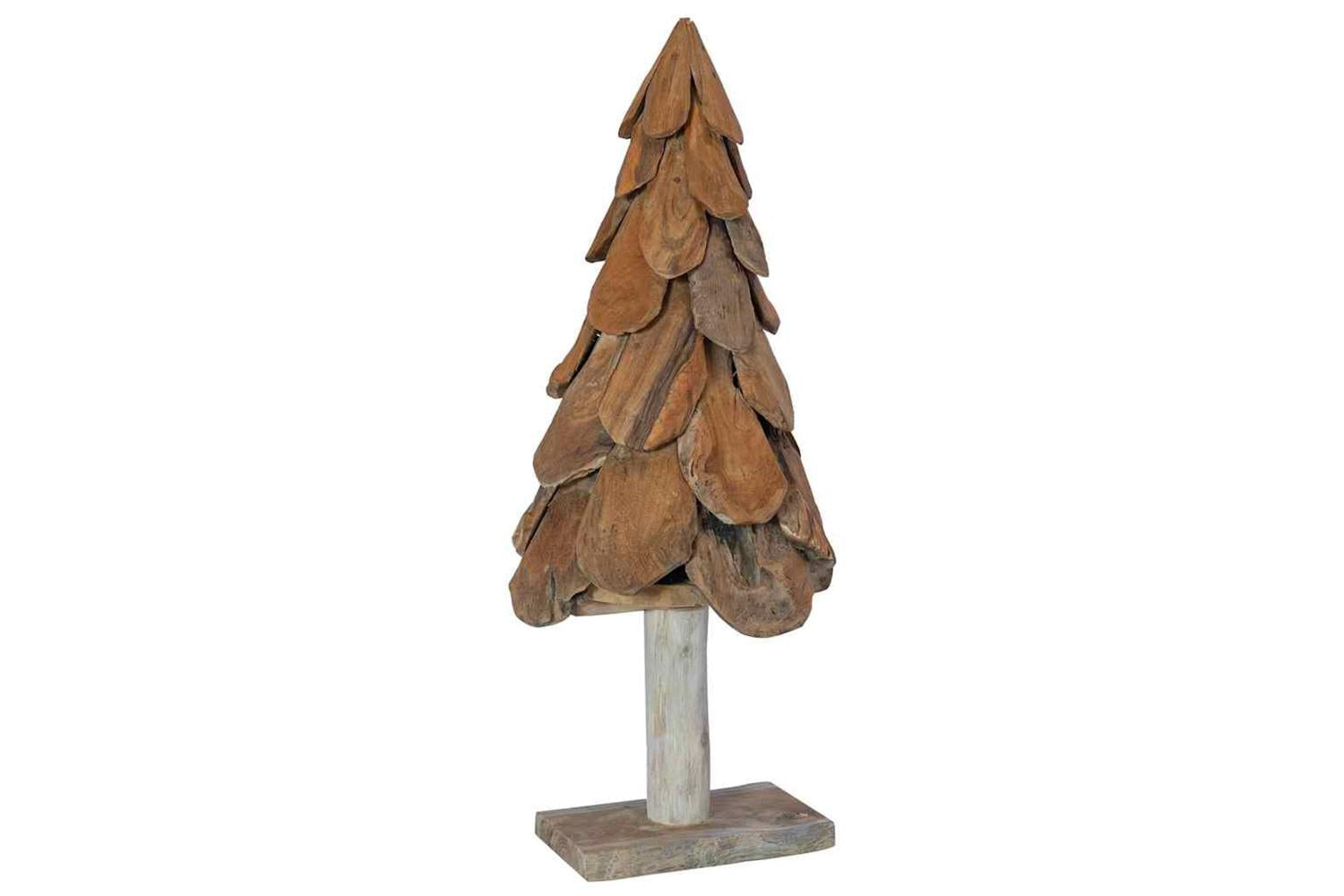 Vidaxl Christmas Tree With Stand Brown 90 Cm Solid Teak Wood-2