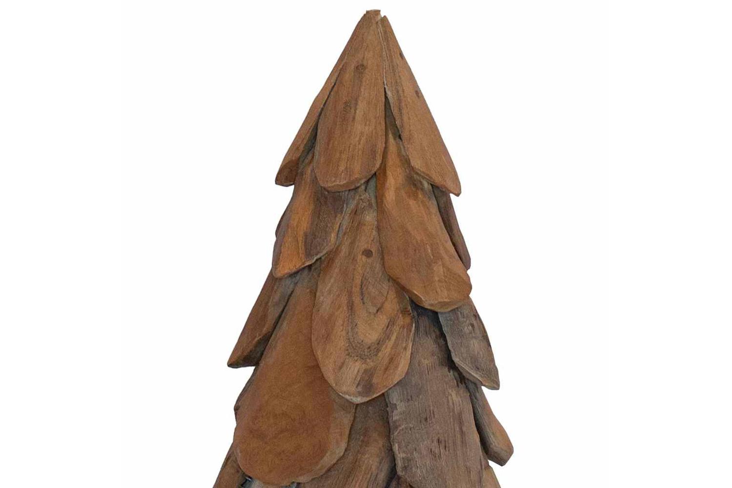 Vidaxl Christmas Tree With Stand Brown 90 Cm Solid Teak Wood-7