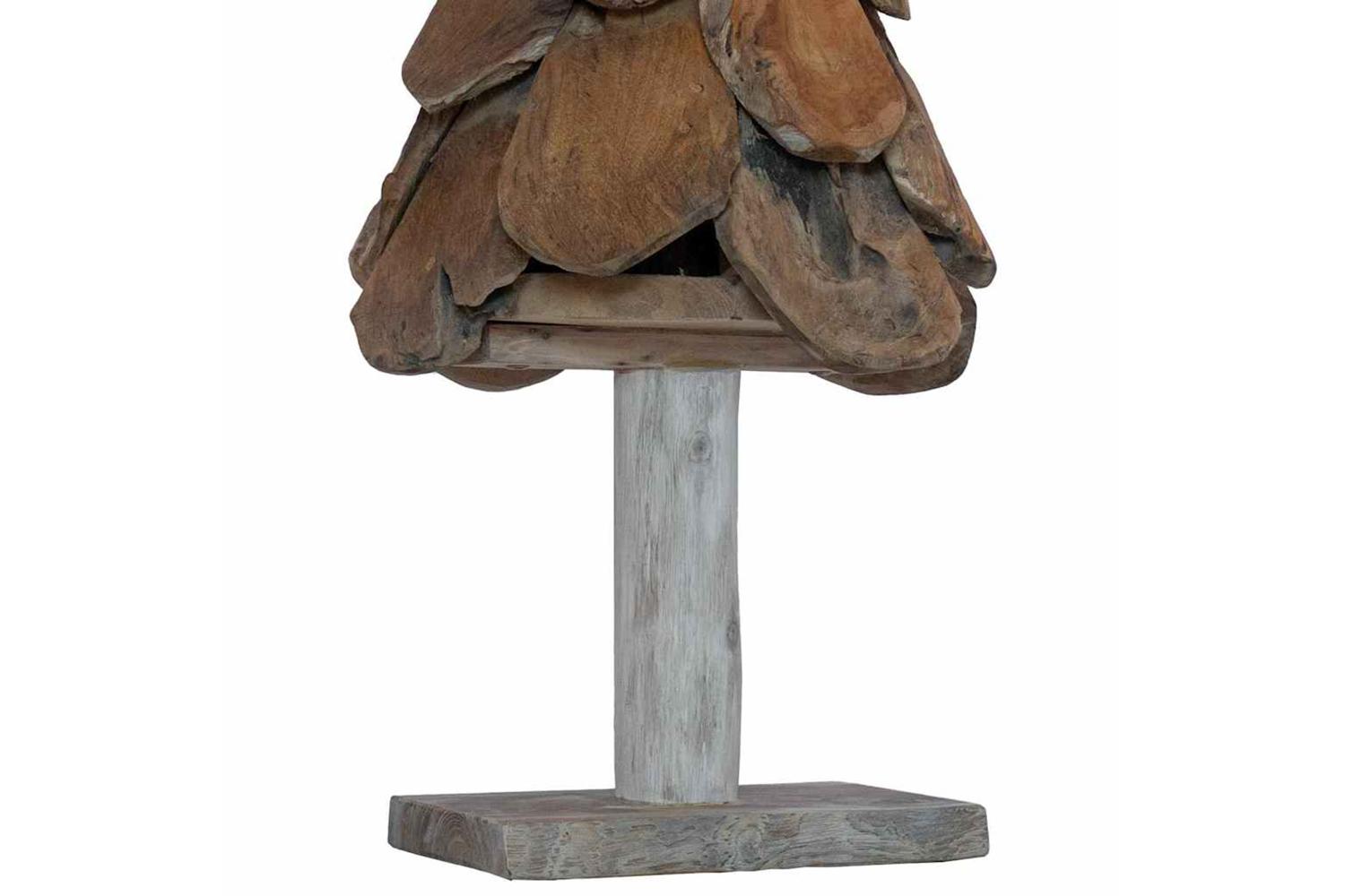 Vidaxl Christmas Tree With Stand Brown 90 Cm Solid Teak Wood-8