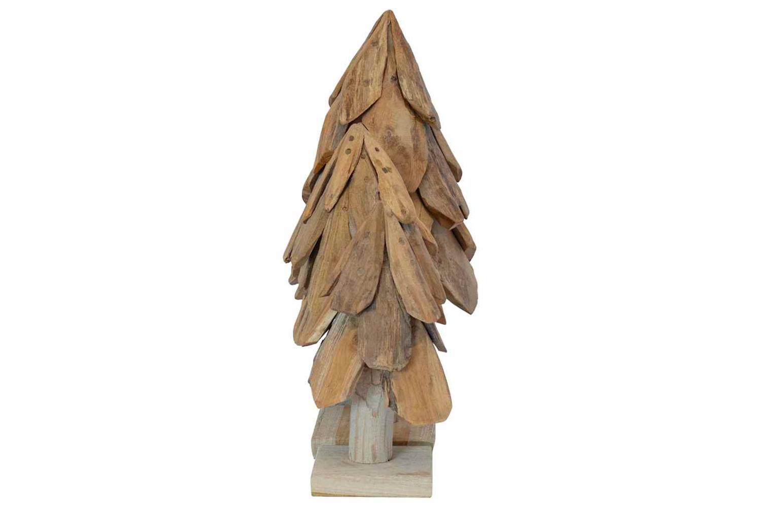 Vidaxl Christmas Tree With Stand 3 Pcs Brown Solid Teak Wood-6
