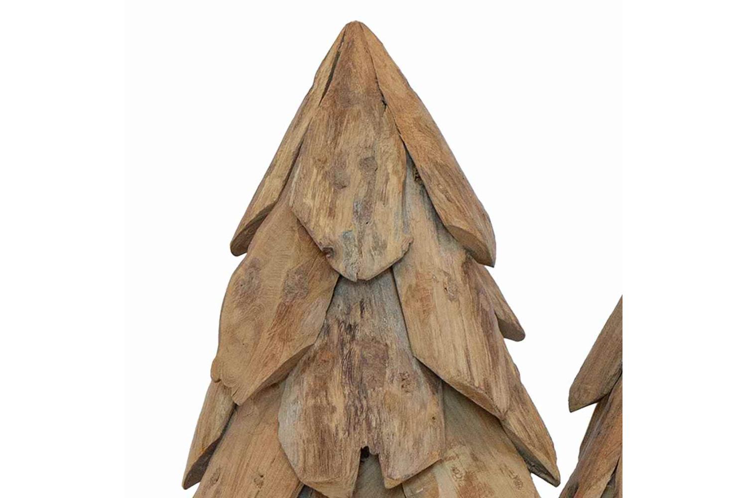 Vidaxl Christmas Tree With Stand 3 Pcs Brown Solid Teak Wood-7