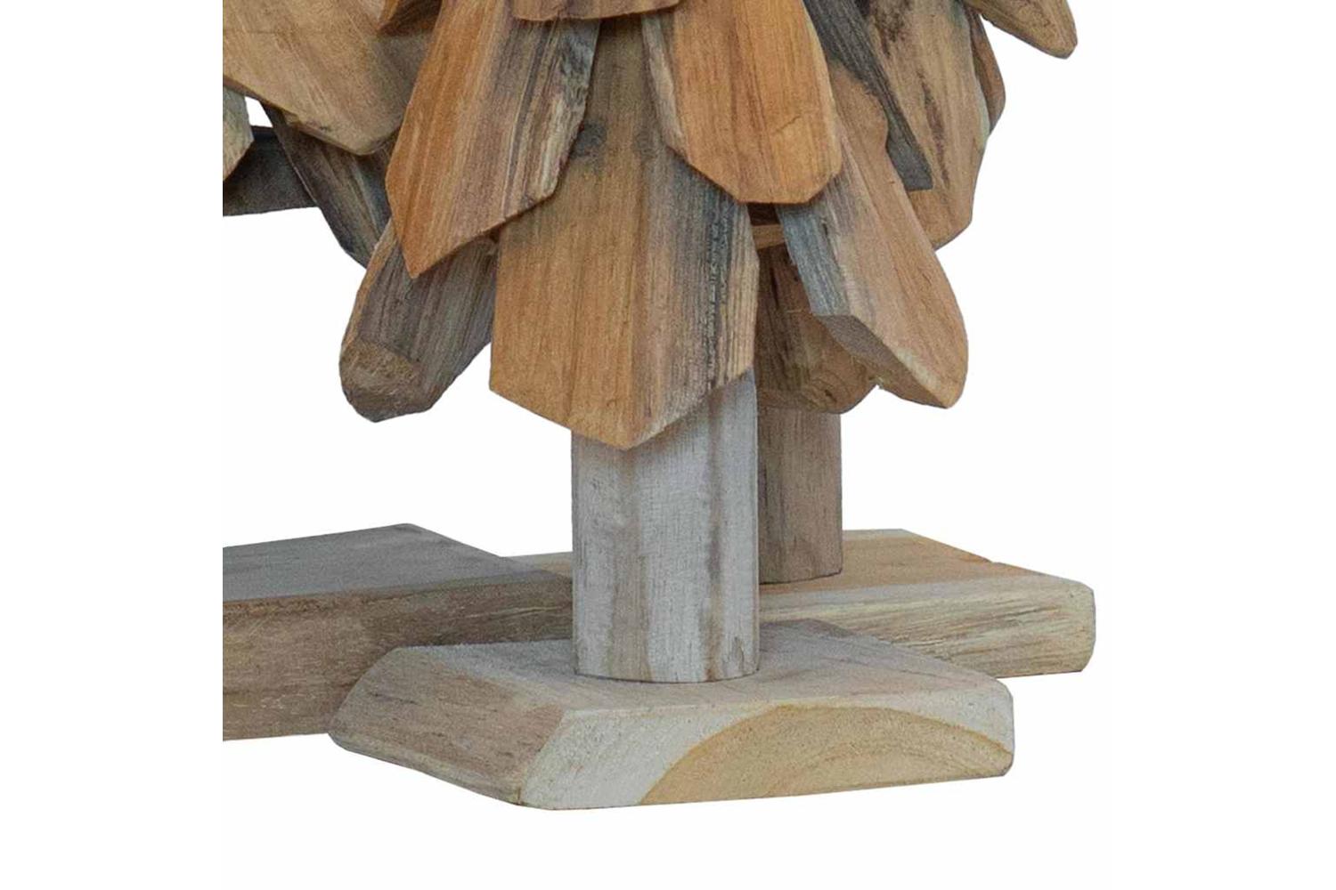 Vidaxl Christmas Tree With Stand 3 Pcs Brown Solid Teak Wood-8
