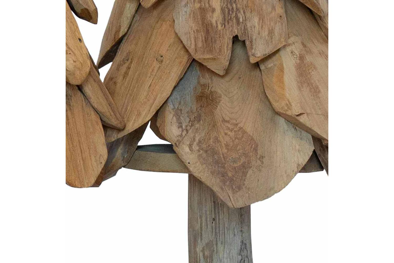 Vidaxl Christmas Tree With Stand 3 Pcs Brown Solid Teak Wood-10
