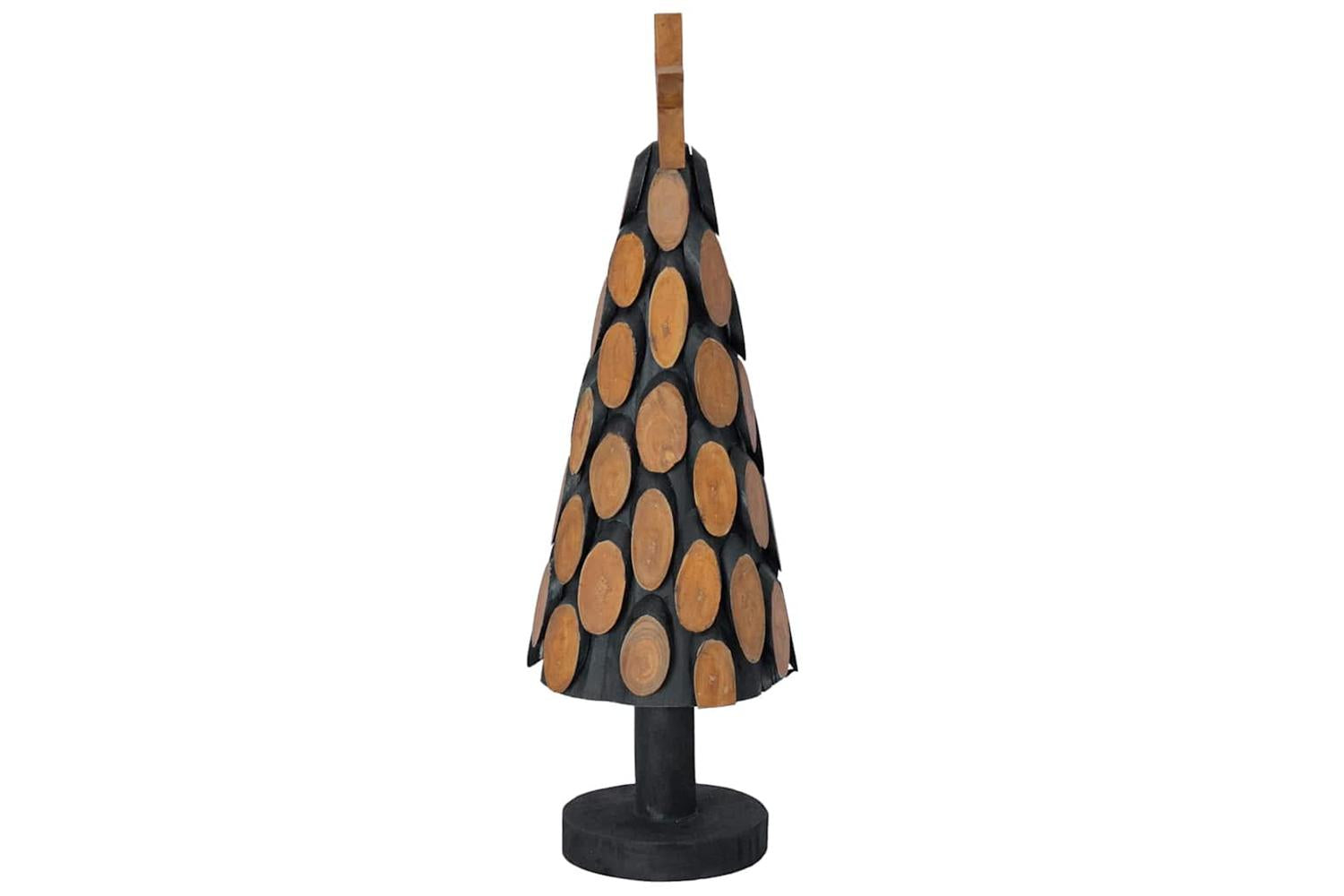 Vidaxl Christmas Tree With Stand Brown 60 Cm Solid Teak Wood-5