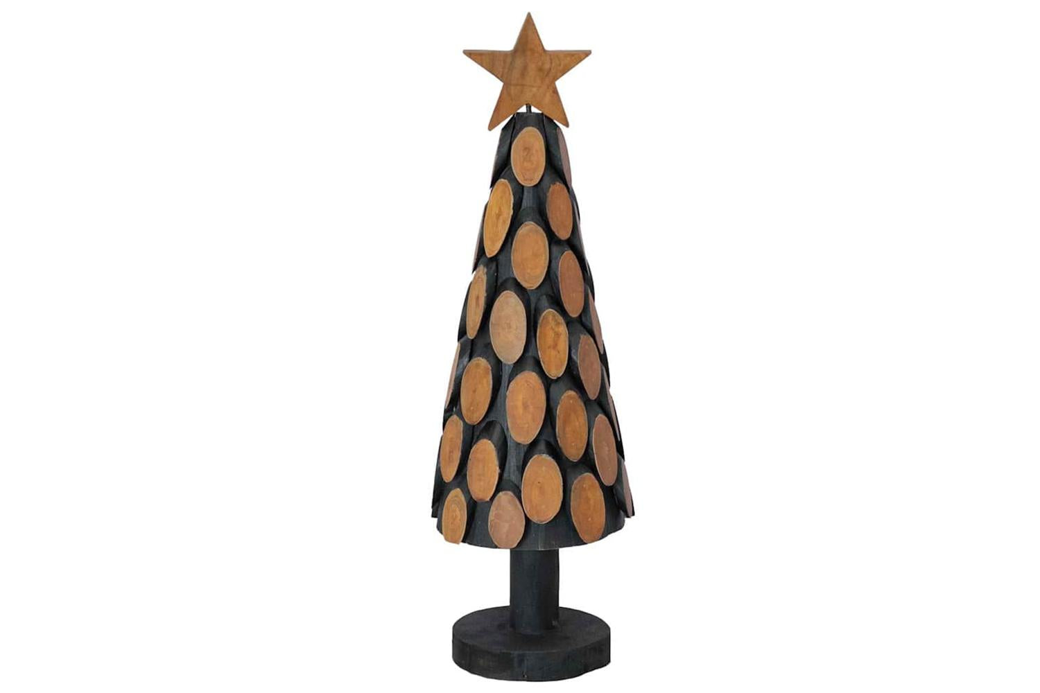 Vidaxl Christmas Tree With Stand Brown 60 Cm Solid Teak Wood-6