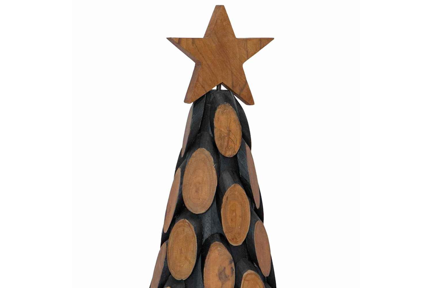 Vidaxl Christmas Tree With Stand Brown 60 Cm Solid Teak Wood-7