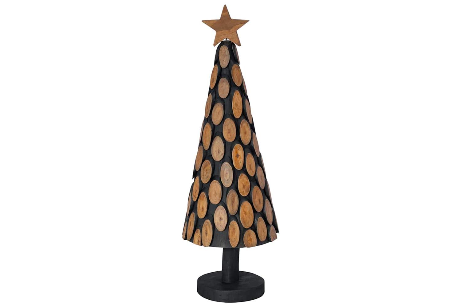 Vidaxl Christmas Tree With Stand Brown 90 Cm Solid Teak Wood-6