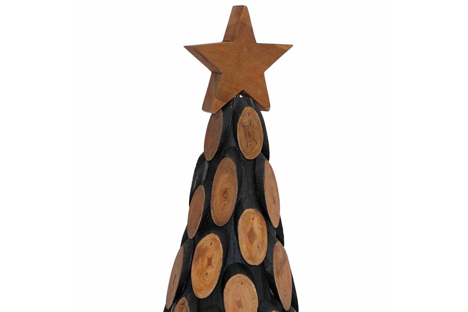 Vidaxl Christmas Tree With Stand Brown 90 Cm Solid Teak Wood-7