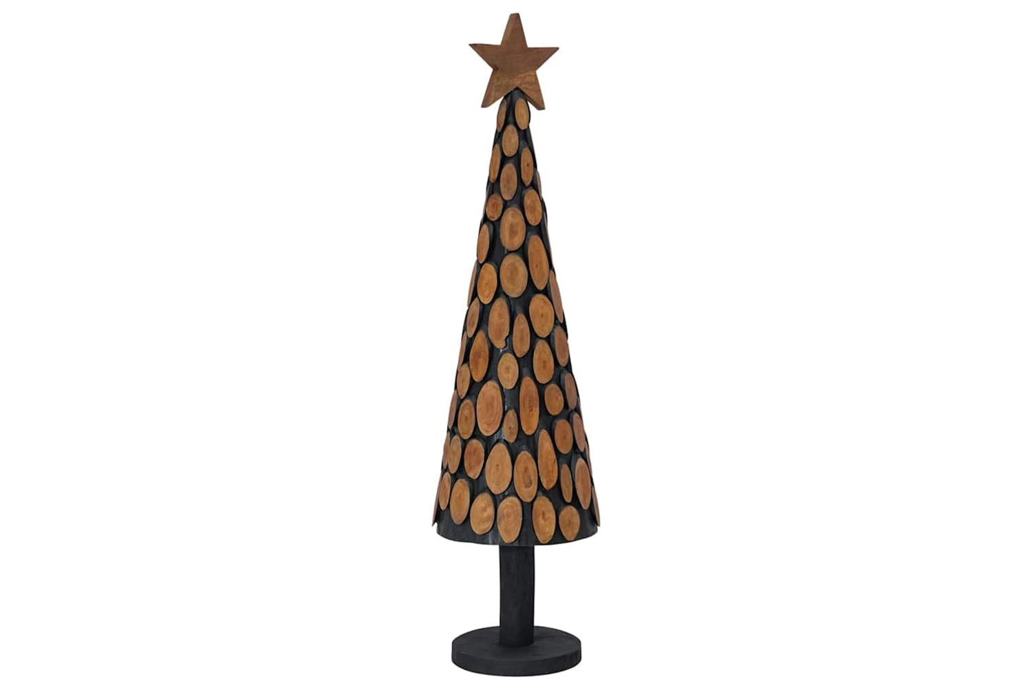 Vidaxl Christmas Tree With Stand Brown 120 Cm Solid Teak Wood-2