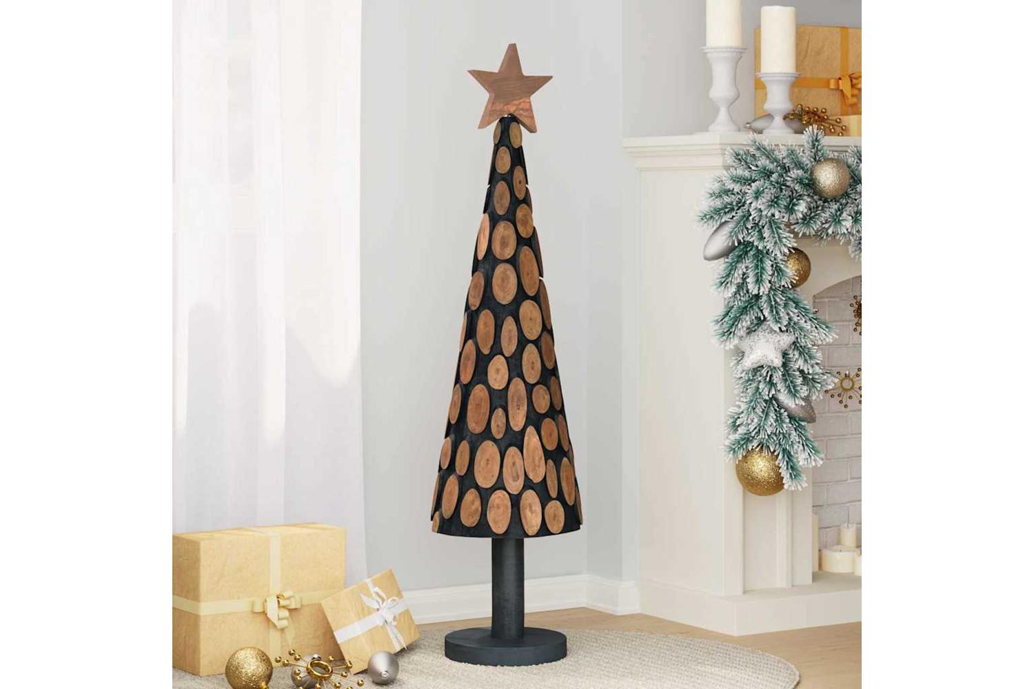 Vidaxl Christmas Tree With Stand Brown 120 Cm Solid Teak Wood-3