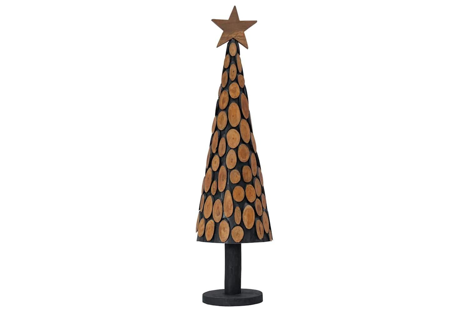 Vidaxl Christmas Tree With Stand Brown 120 Cm Solid Teak Wood-4
