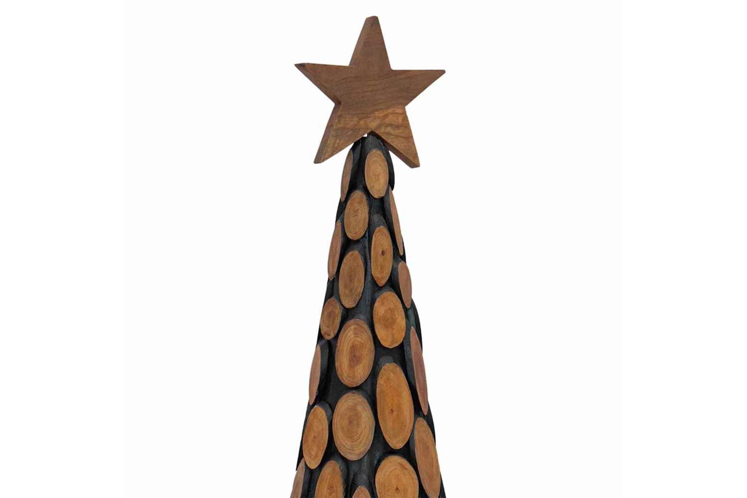 Vidaxl Christmas Tree With Stand Brown 120 Cm Solid Teak Wood-7