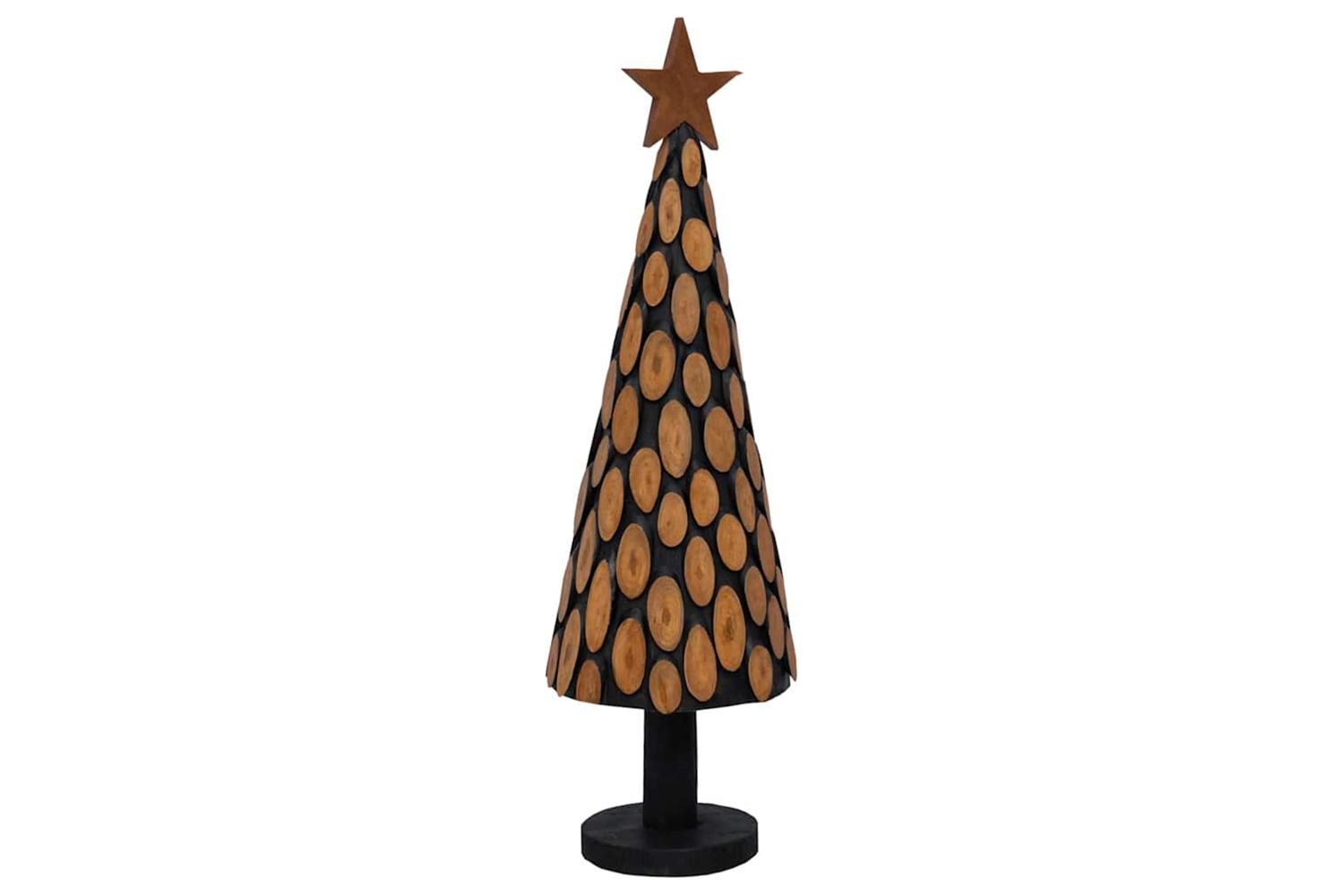 Vidaxl Christmas Tree With Stand Brown 150 Cm Solid Teak Wood-2