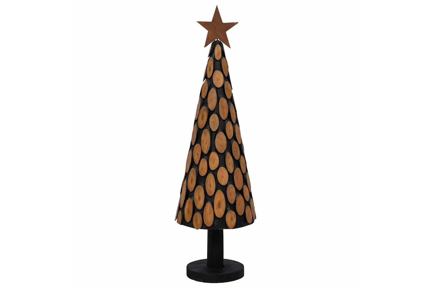 Vidaxl Christmas Tree With Stand Brown 150 Cm Solid Teak Wood-4