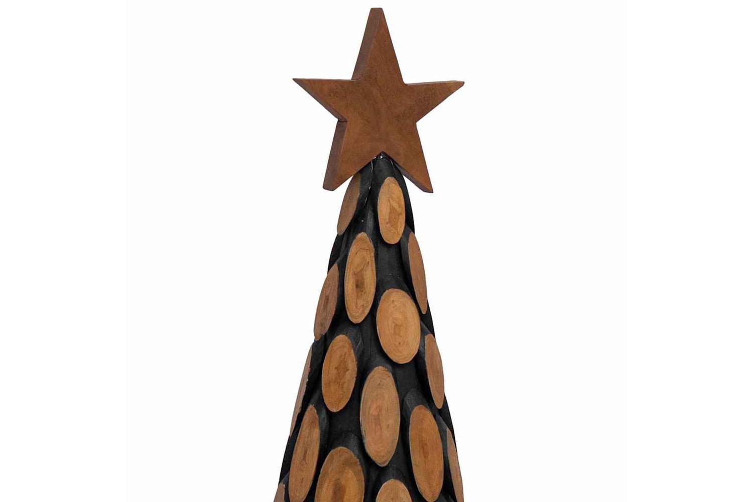 Vidaxl Christmas Tree With Stand Brown 150 Cm Solid Teak Wood-7