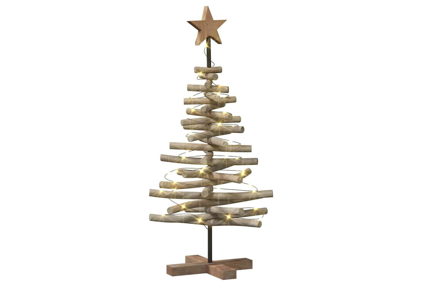 Vidaxl Christmas Tree With Stand Brown 90 Cm Solid Teak Wood-3