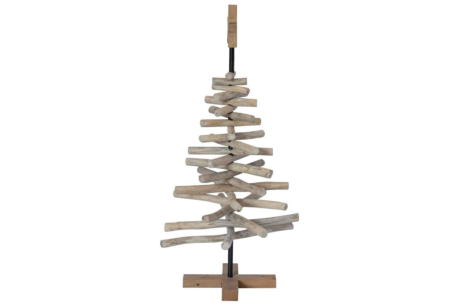 Vidaxl Christmas Tree With Stand Brown 90 Cm Solid Teak Wood-6