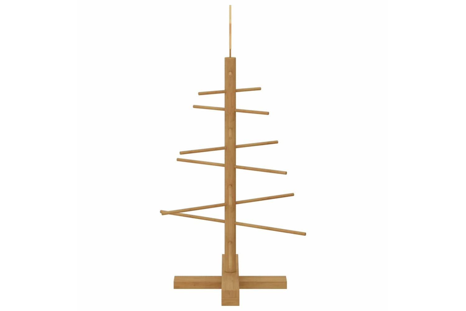 Vidaxl Wooden Christmas Tree With Stand Brown 75 Cm Bamboo-6